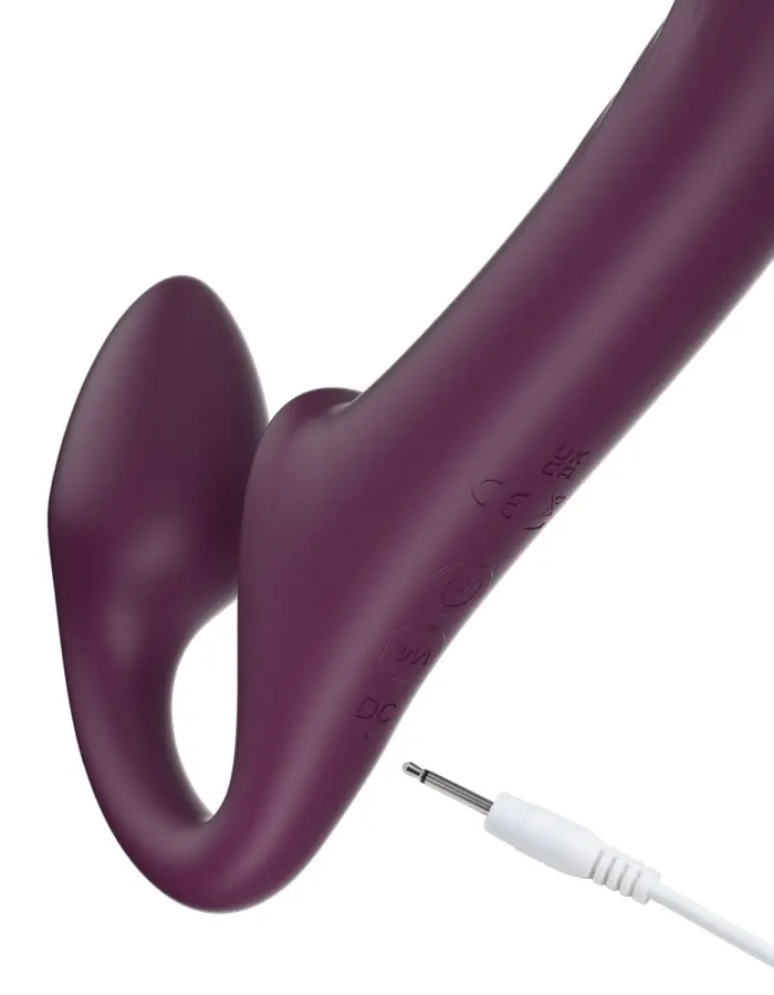 Bliss - Rotating Head Strapless Strap on - Red Wine