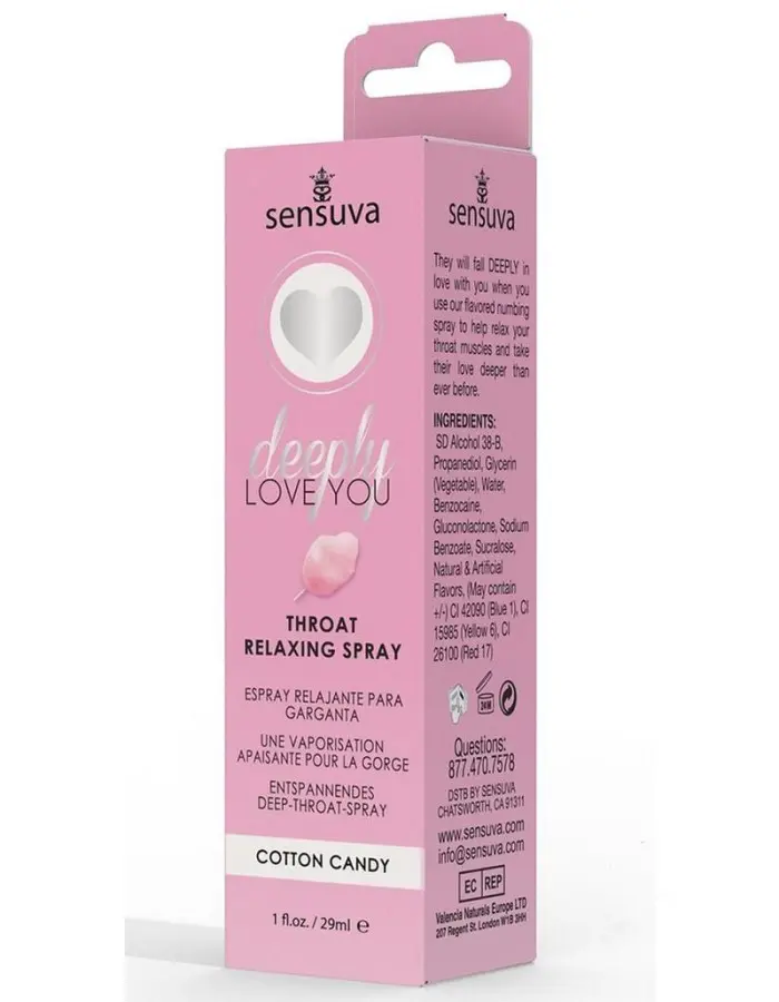 Deeply Love You Throat Relaxing Spray - 1 Fl. Oz. - Cotton Candy