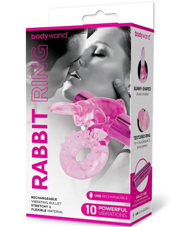 Bodywand Rechargeable Rabbit Ring - Pink