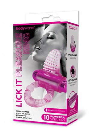 Bodywand Rechargeable Lick It Pleasure Ring - Pink