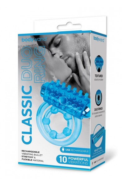 Bodywand Rechargeable Classic Duo Ring - Blue