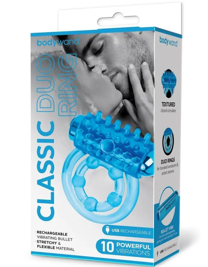 Bodywand Rechargeable Classic Duo Ring - Blue