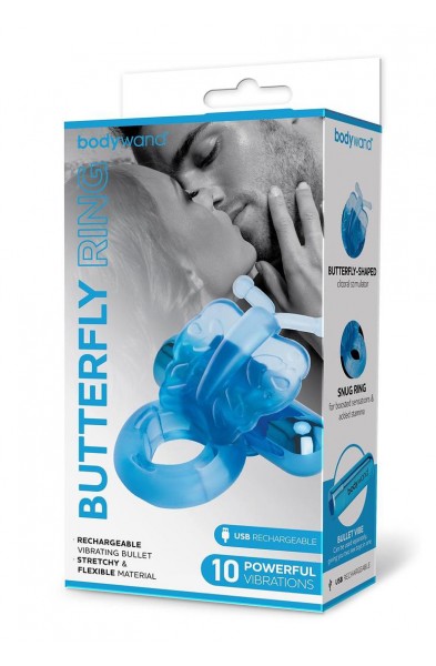 Bodywand Rechargeable Butterfly Ring - Blue