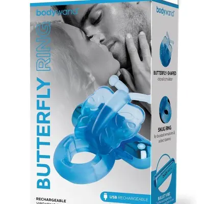 Bodywand Rechargeable Butterfly Ring - Blue