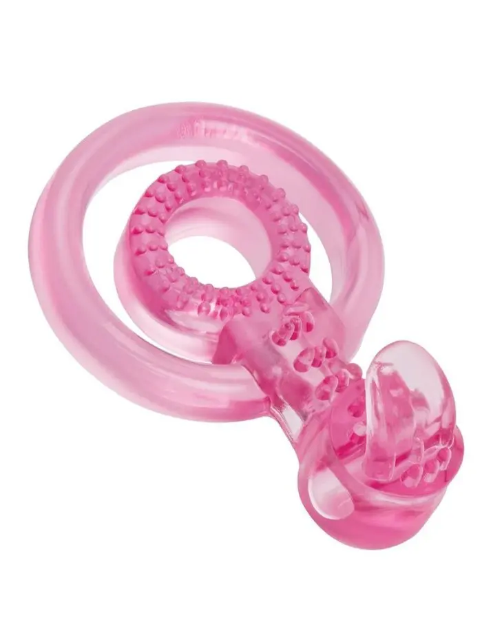 Bodywand Rechargeable Duo Ring With Clit Tickler - Pink