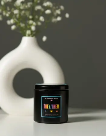 Gender Fluid Candle - They/them 4 Oz - Vanilla Bean