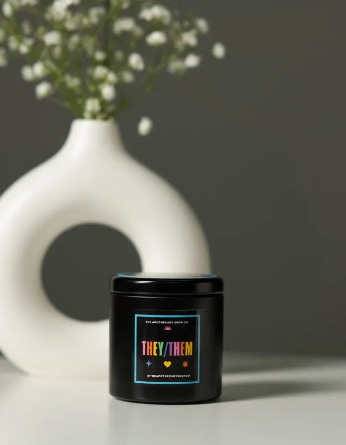 Gender Fluid Candle - They/them 4 Oz - Vanilla Bean