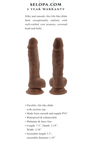 6 Inch Dildo - Dark