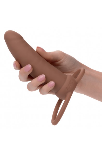 Performance Maxx Rechargeable Thick Dual  Penetrator - Brown