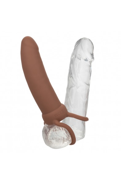 Performance Maxx Rechargeable Thick Dual  Penetrator - Brown