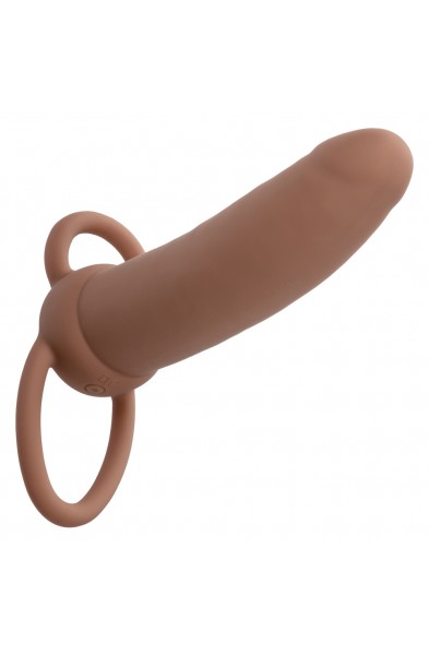 Performance Maxx Rechargeable Thick Dual  Penetrator - Brown