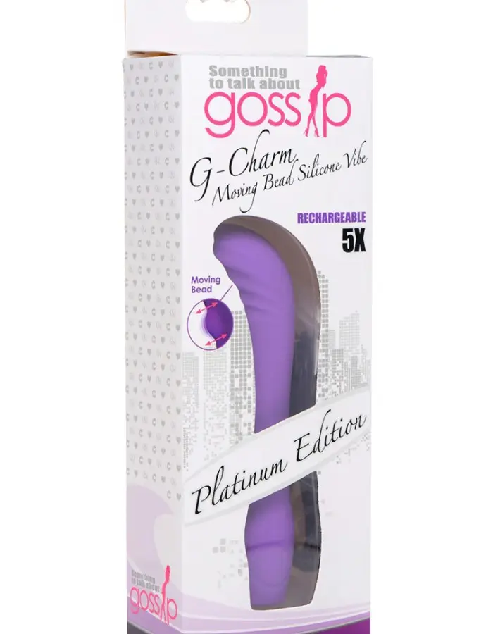 5x G-Charm Moving G-Spot Bead Mini Vibe - Violet