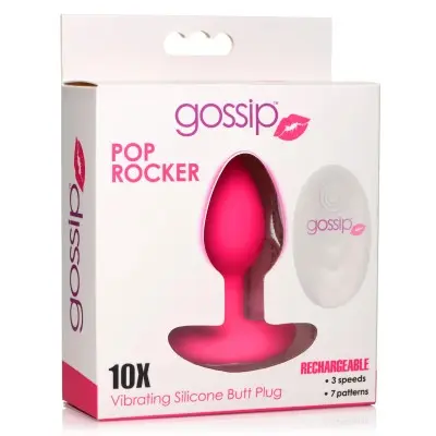 Gossip Pop Rocker 10x Vibrating Silicone Plug - Magenta