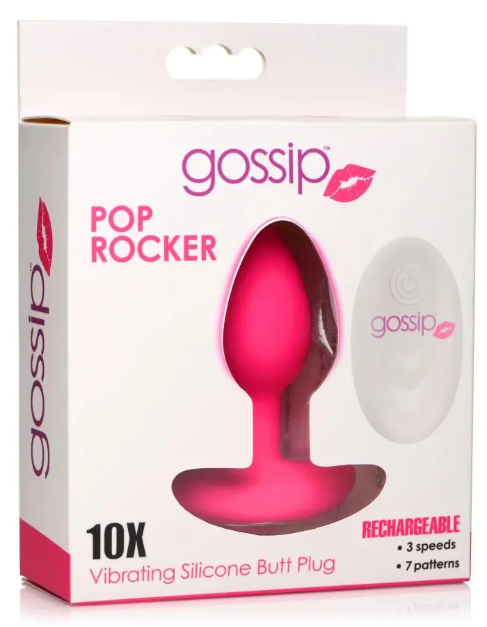 Gossip Pop Rocker 10x Vibrating Silicone Plug - Magenta