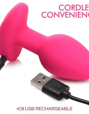 Gossip Pop Rocker 10x Vibrating Silicone Plug - Magenta