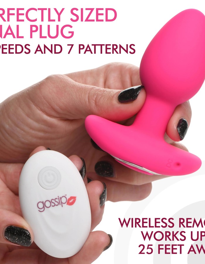 Gossip Pop Rocker 10x Vibrating Silicone Plug - Magenta