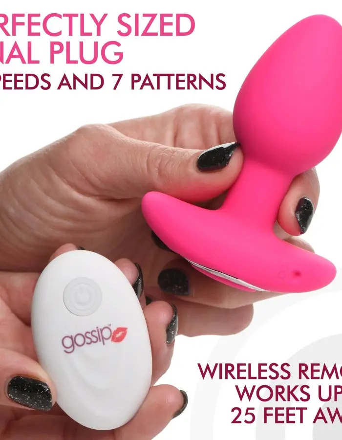 Gossip Pop Rocker 10x Vibrating Silicone Plug - Magenta