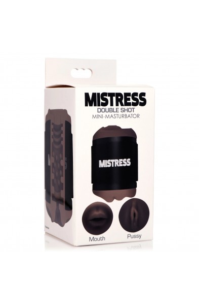 Mistress Double Shot Mouth and Pussy Stroker - Dark