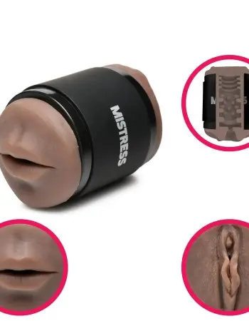 Mistress Double Shot Mouth and Pussy Stroker - Dark