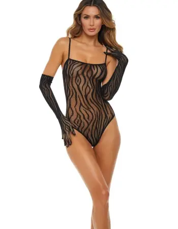 Teddy and Glove Set - One Size - Black