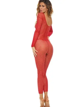 Crotchless Bodystocking - One Size - Red