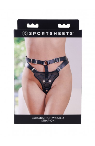 Aurora High Waisted Strap on - Black