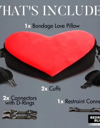 Bondage Love Pillow - Black/red
