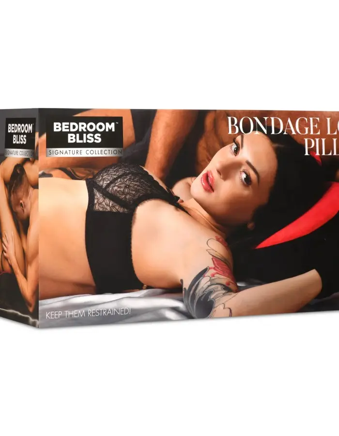 Bondage Love Pillow - Black/red