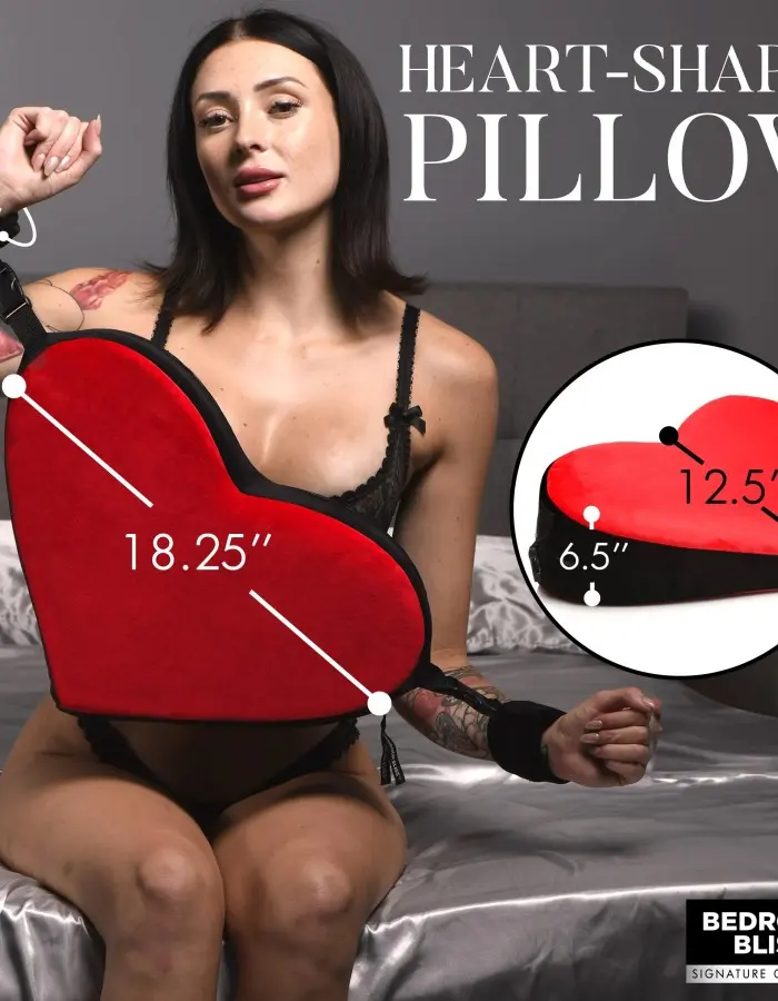 Bondage Love Pillow - Black/red