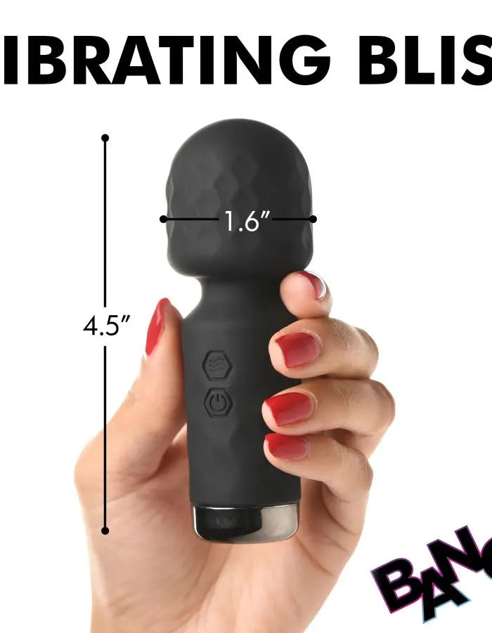 10x Mini Silicone Wand -  Black