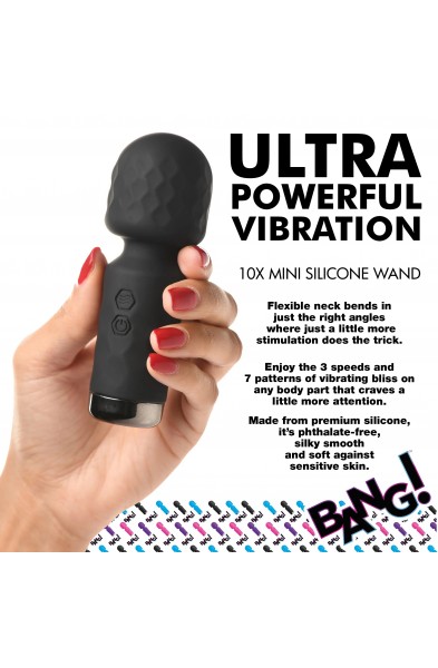 10x Mini Silicone Wand -  Black