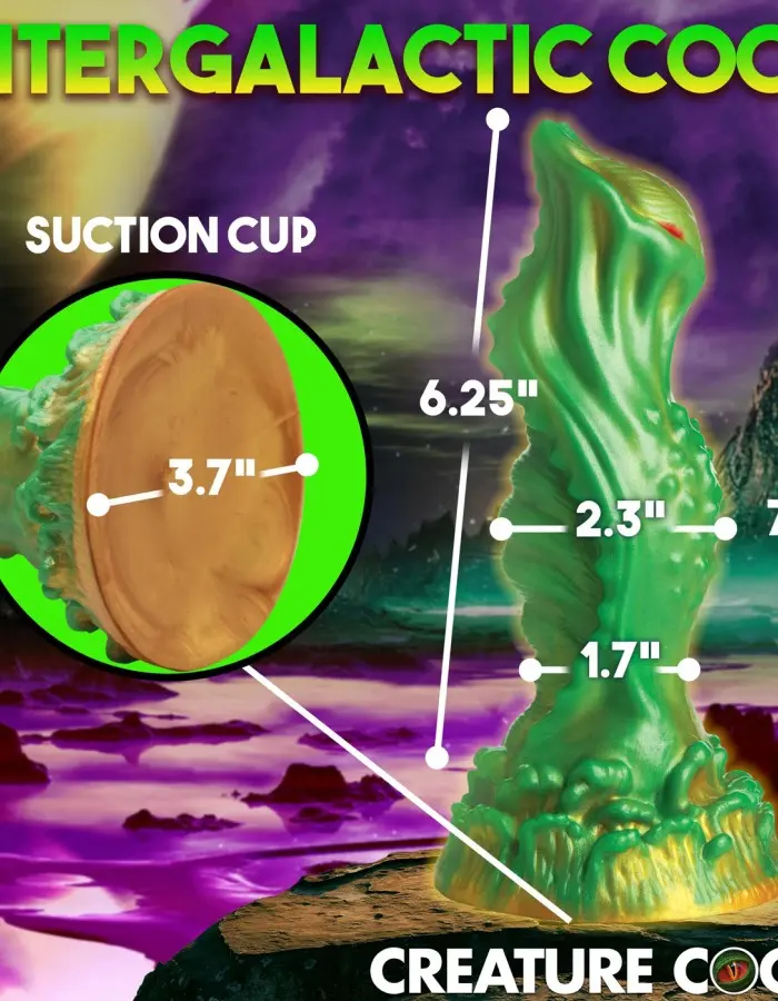 Nebula Alien Silicone Dildo - Green