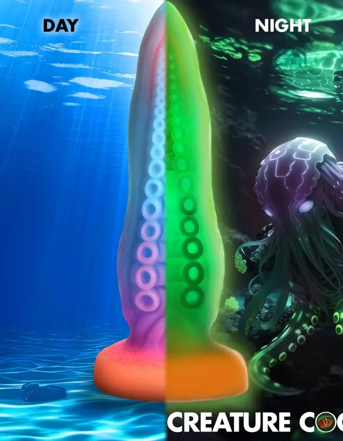 Tenta-Cock Glow-in-the-Dark Silicone Dildo