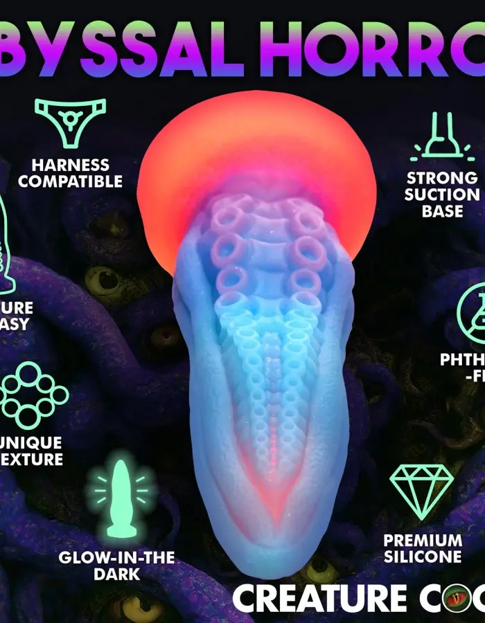 Tenta-Cock Glow-in-the-Dark Silicone Dildo