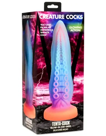 Tenta-Cock Glow-in-the-Dark Silicone Dildo