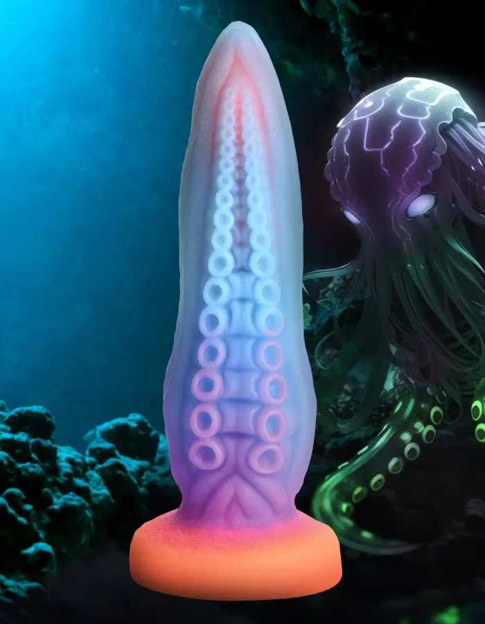 Tenta-Cock Glow-in-the-Dark Silicone Dildo