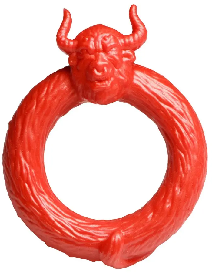 Beast Mode Silicone Cock Ring - Red