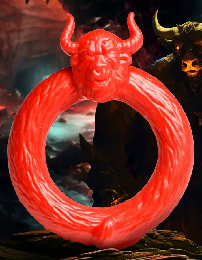 Beast Mode Silicone Cock Ring - Red