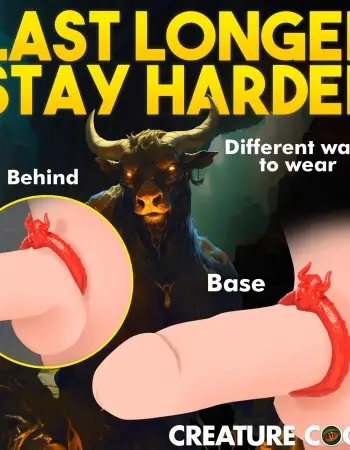 Beast Mode Silicone Cock Ring - Red