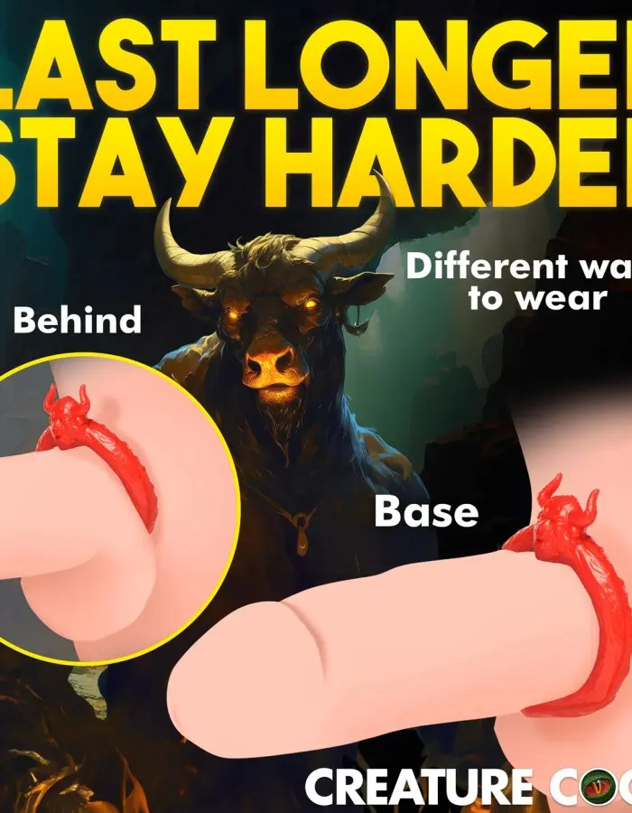 Beast Mode Silicone Cock Ring - Red