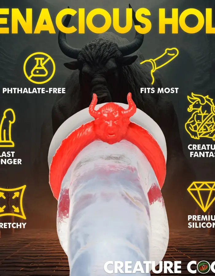 Beast Mode Silicone Cock Ring - Red