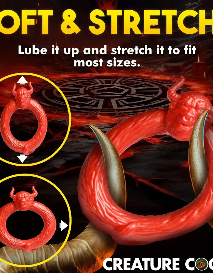Beast Mode Silicone Cock Ring - Red