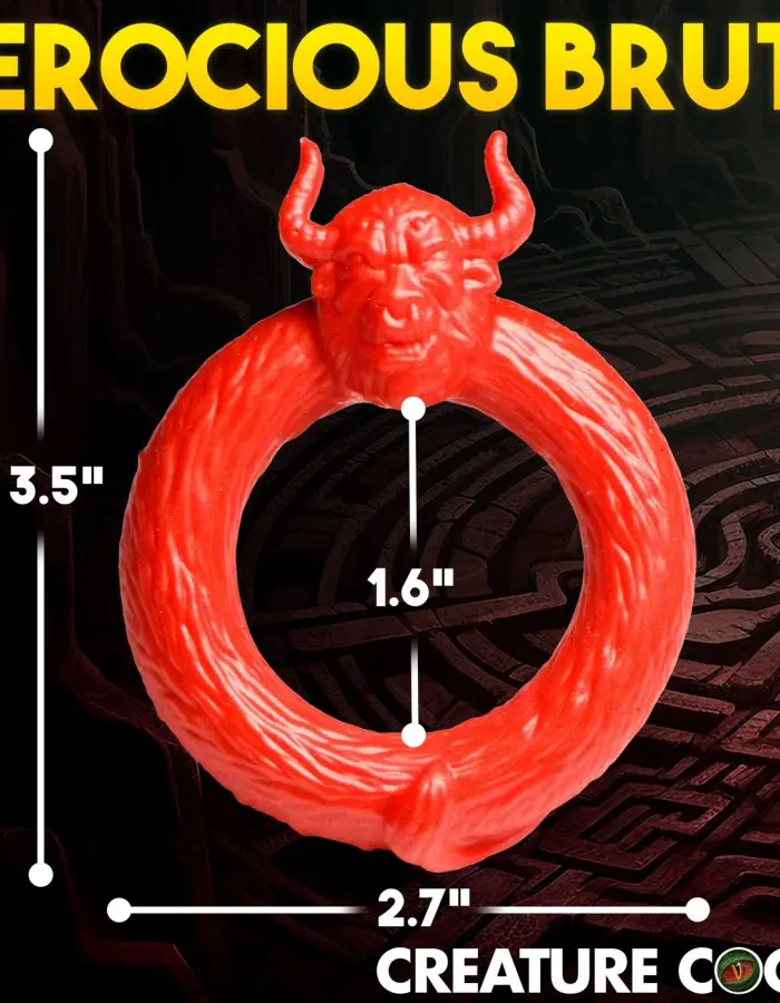 Beast Mode Silicone Cock Ring - Red