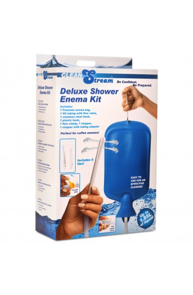 Deluxe Shower Enema Kit - Blue