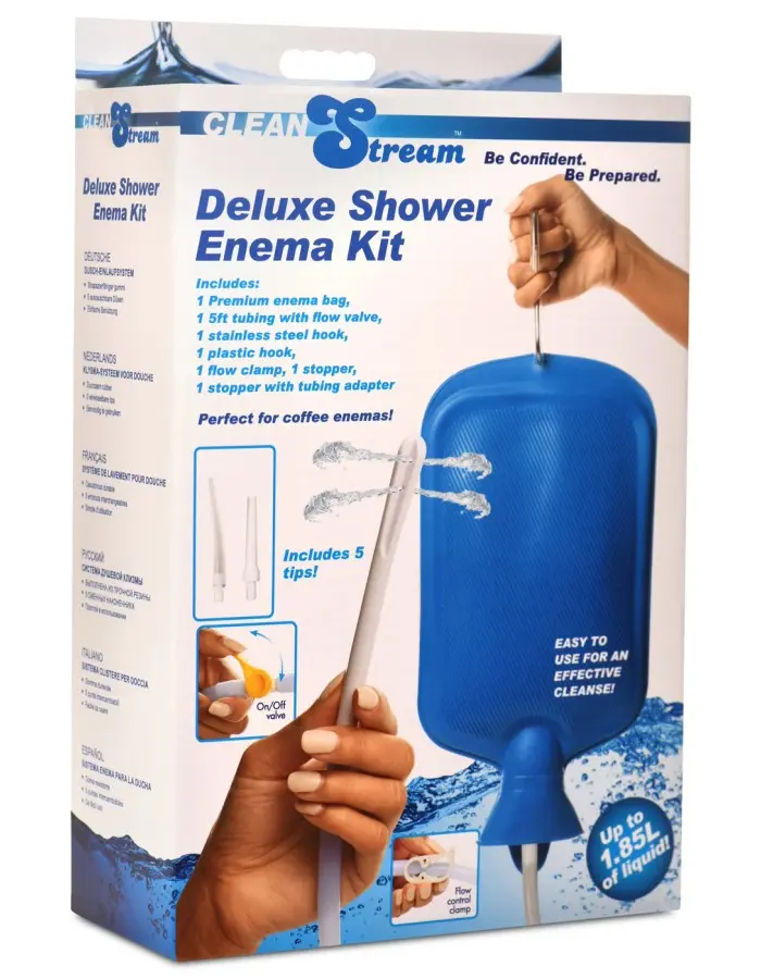 Deluxe Shower Enema Kit - Blue