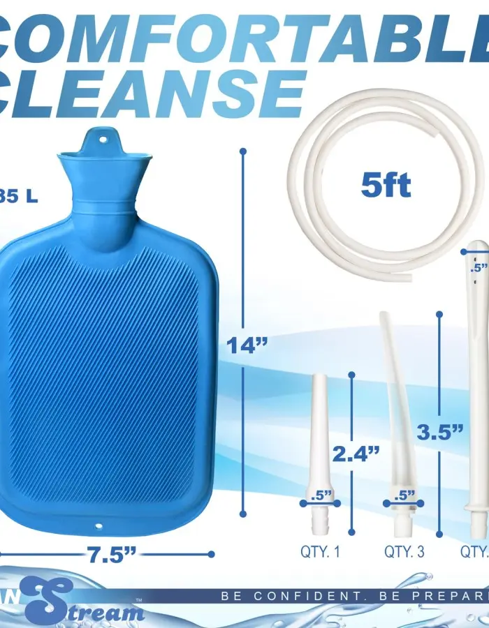 Deluxe Shower Enema Kit - Blue