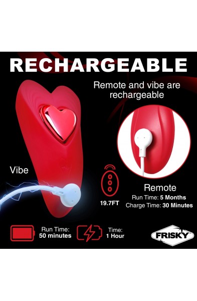 Love Connection Silicone Panty Vibe With Remote Control - Red