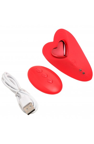 Love Connection Silicone Panty Vibe With Remote Control - Red