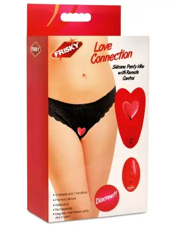 Love Connection Silicone Panty Vibe With Remote Control - Red