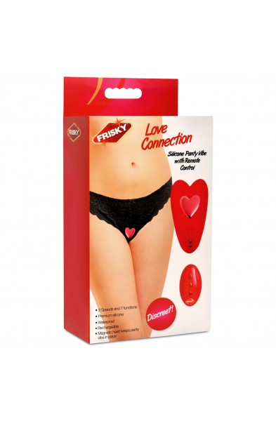 Love Connection Silicone Panty Vibe With Remote Control - Red